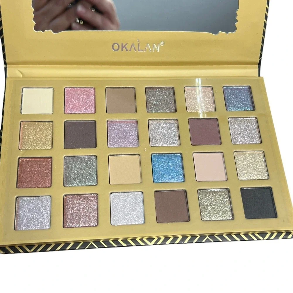 OKALAN Stately Eyeshadow Palette‎ 24 Color Makeup Kit with Mirror New 0.84 oz